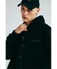 Half Open Zip-Up Hoodie (Black)