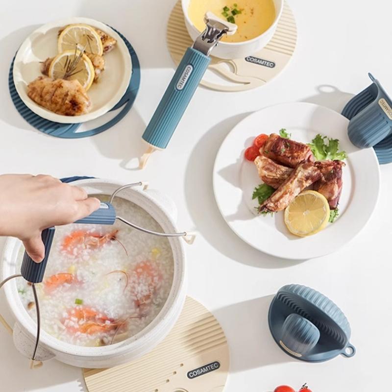Non-slip Anti Scalding Clip Meal Bowls Tongs Silicone Plate Dish Pot Holder Lifter Gripper Durable Kitchen Accessories Gadget