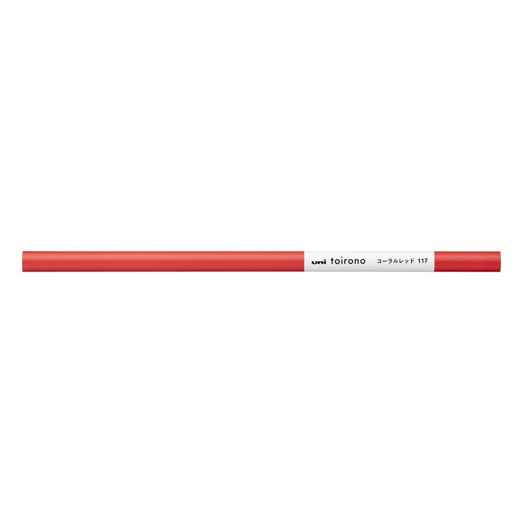 Mitsubishi Pencil Toirono Colored 1 Coral Pencils, Dozen, Red, TR.1171D
