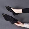 Women Heels Fashion Single Shoes Womens Shoes New Style Rhinestone High Heels Pointed Mesh Hollow Out Fashion Shoes for Women