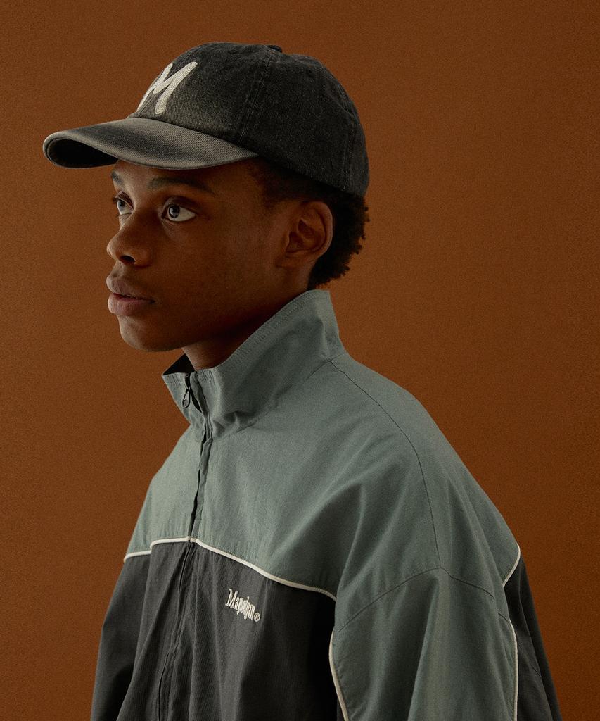 Magoodgan Trek 5761A Oversized Color Block Grey Track Jacket