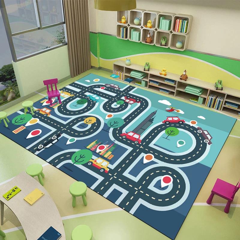 Cartoon Children Cute Room Dcor Floor Mat Non-slip Soft Carpets for Living Room Game Rugs for Bedroom Big Size Washable Carpet