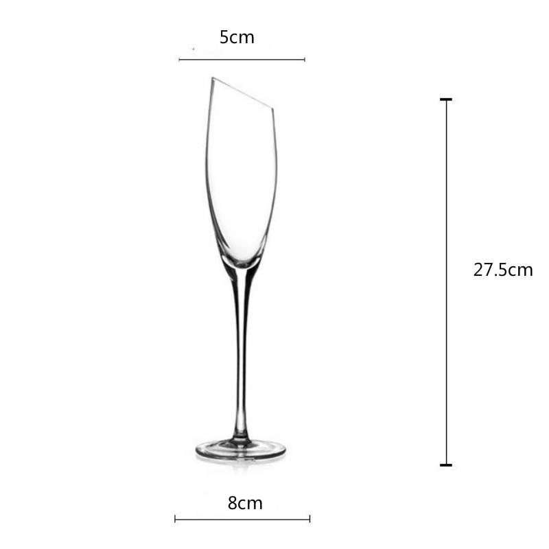 2pcs/Set 100-200ml Creative Art Shape Champagne Cup Gold Mouth Goblet Festival Family Tasting and Smelling Wine