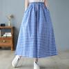 Elegant Woman Plaid Pants Thin Cotton Linen Wide Leg Trousers Women Summer High Waist Baggy Jogger Pants Sweatpants