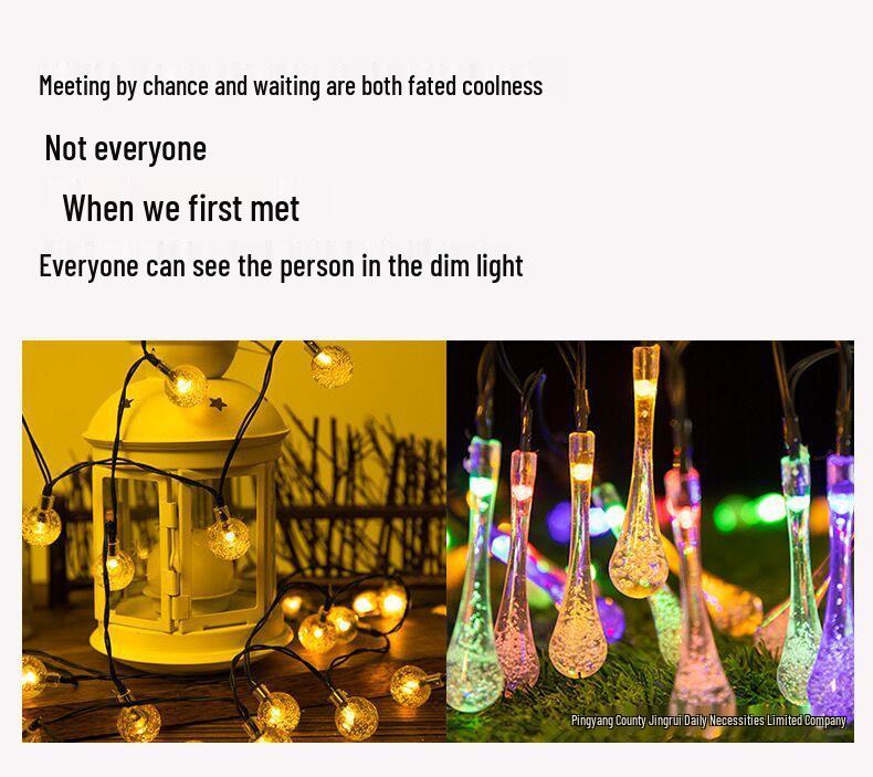 Colorful Solar Waterproof Lights for Outdoor Decoration - Camping, Picnic, Garden, Balcony, Courtyard, and Hanging Tree Atmosphere.