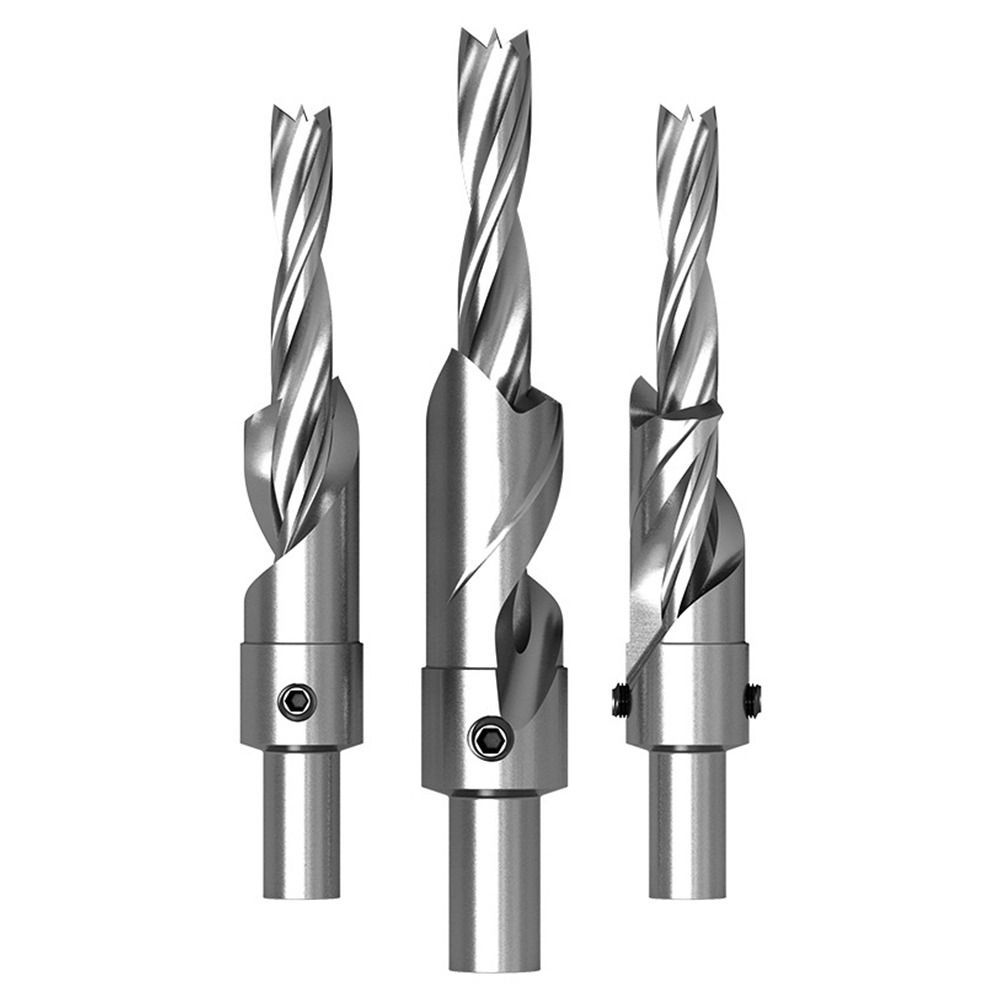 3mm-8mm Countersunk Head Salad Drill Flat Bottom Drill Bit High Speed Steel Woodworking Drill Bit Hole Cutter Punch Tools