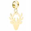 Charms Gold Deer Antlers Deer Head Plaque With Deer Silver 925