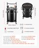 Pressure Pot Paint Tank, 30 L Heavy Duty Steel Pressure Pot Tank, Spray Paint Pressures Pots with Three Quick-Connect Couplers for Home Use, DIY, Art