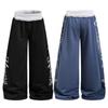 Unisex Retro Vintage Print Loose Wide Leg Sweatpants Street Dance Jazz Casual Wear