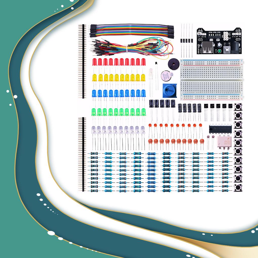 830 ks/krabice DIY Project Starter Kit pro Arduino UNO R3 Kit Elektronická DIY sada Sada elektronických součástí s upínacími body Breadboard