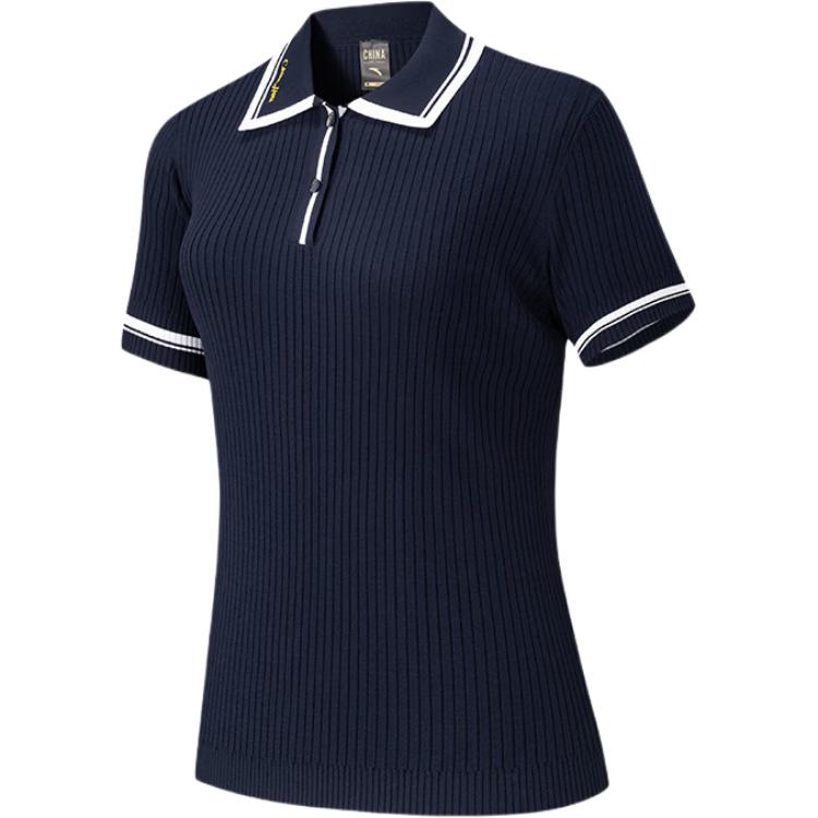 Anta Simple Fashion Versatile Casual Short Sleeve Polo Shirt Women tops 162627110-2 M
