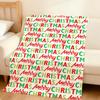Christmas Pattern Red Green Stripes Flannel Soft Warm Plush Blanket Sofa Living Room Pet Hogar Bedroom Gift Home Car Portable