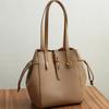 New Women's Large Capacity Cowhide Tote Bag Versatile Fashion Shoulder Bag for Commuting Work Female Trendy Bucket Handbag