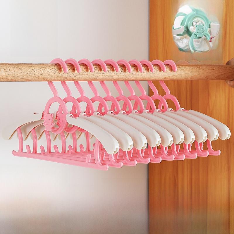 Baby Clothesline Retractable Non-Slip Children's Small Clothes Hanger Multi-Function Home Use Drying Rack for Newborns