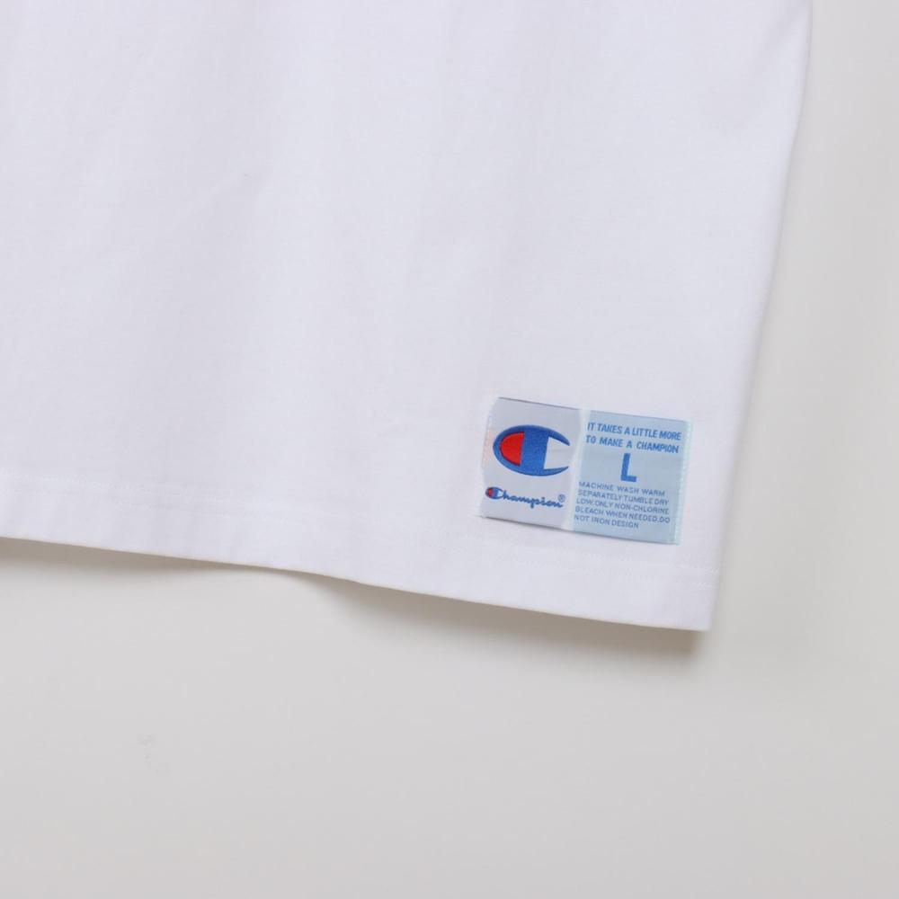 ChaMpion M ShorT Sleeve PockeT T shirT C3 D331 whiTe Green