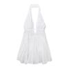 Kaslead New Arrival Women's Clothing Fashion Style Fashion Casual Cut Out Embroider Hanging Collar Dress 4786282