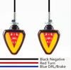 2x Universal Motorcycle Bike Dual Colors 2 IN 1 Amber LED Turn Signal Indicator Blinker Light Lamp Red Brake/DRL Light