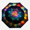 1 PC Automatic Folding Umbrella - Mandala Lotus Pattern, Portable & Foldable Design with 8 Ribs, Christmas Birthday Gifts