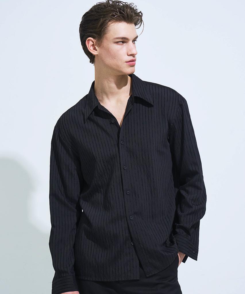 Pekeu Pinstripe Shirt (Black)