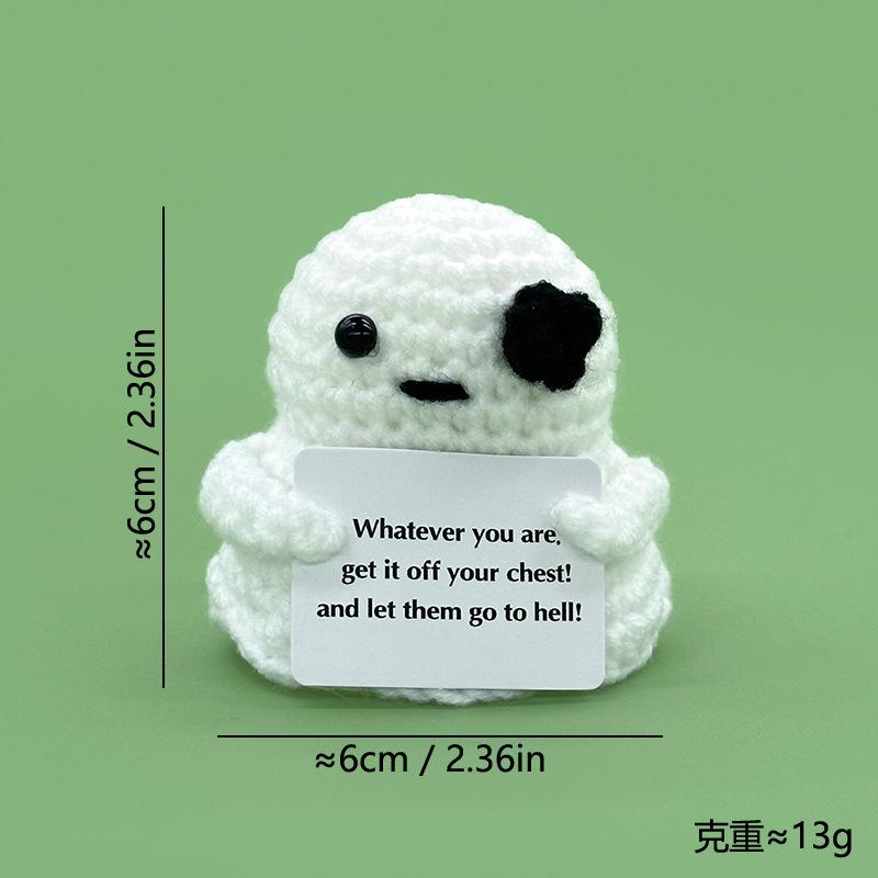 Lovely Crochete Doll Halloween Decorations Emotional Support Doll Handmade Toys Friends Gift Autumn Decoration