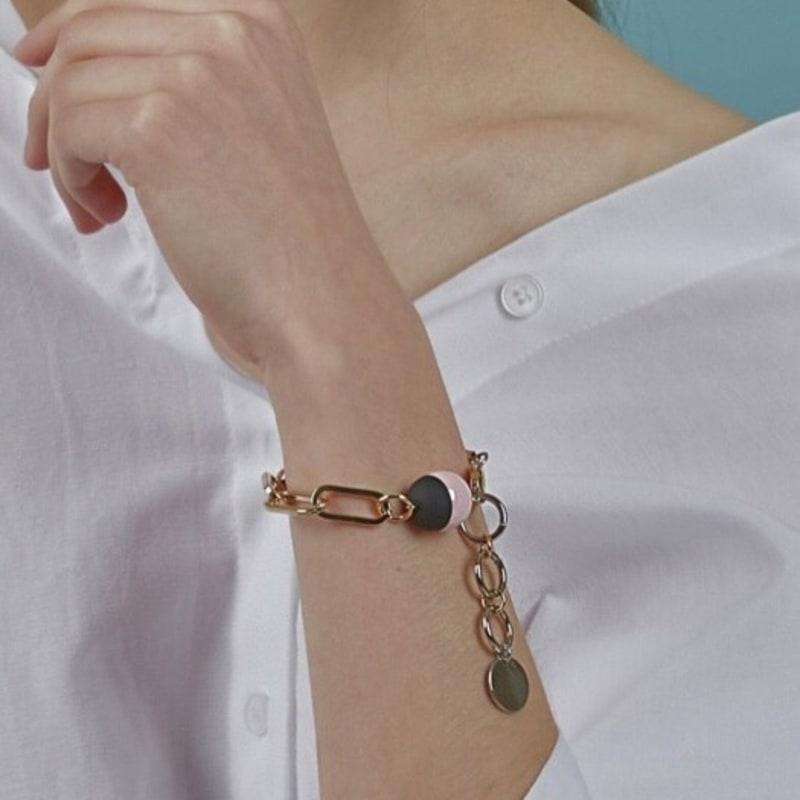 

803STUDIO Paris Pink Ball Mix Chain bracelet FREE