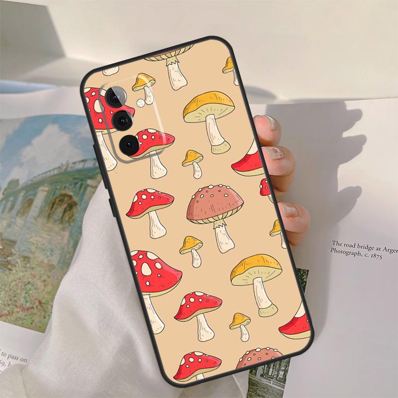 Mushroom Pattern Case For Samsung Galaxy A54 A34 A14 A06 A16 A26 A36 A56 A12 A32 A52 A13 A33 A53 A15 A35 A55