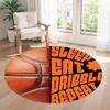Basketball Runde Bodenmatte Design für Balkon Spielzimmer Wohnheim Eingangsbereich Rutschfeste Runde Teppich Anime Büro Dekoration