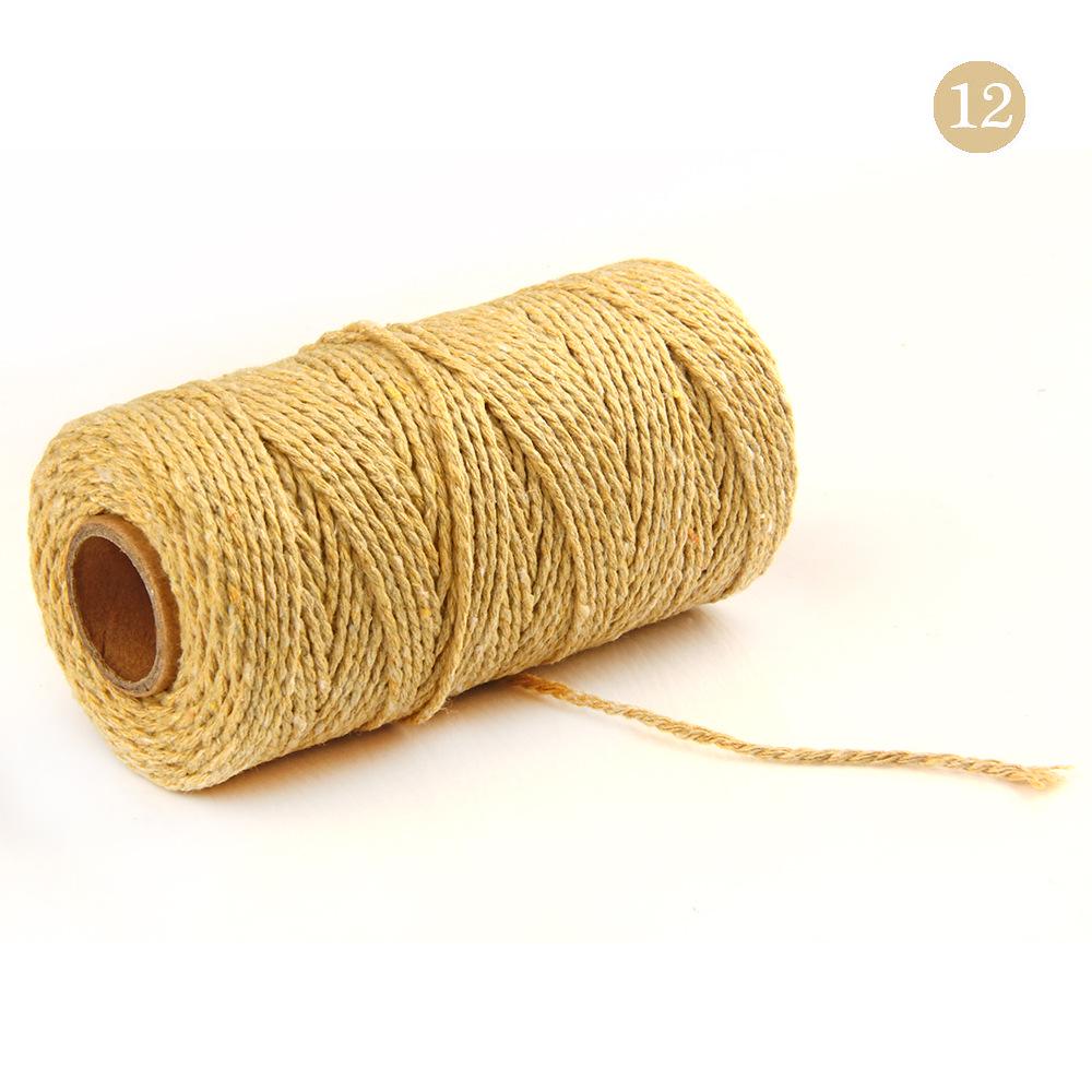 2mm Two-Strand Cotton Rope, 3mm Colored Braided Rope, for Binding, Decoration, and Hanging Tags