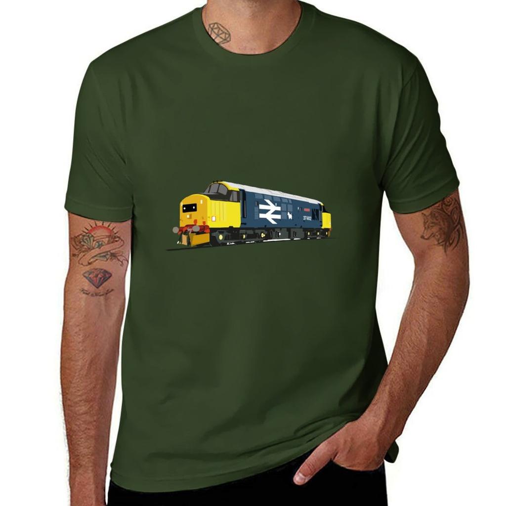Class 37 locomotive large logo TShirt anime clothes boys animal print aesthetic clothes mens t shirt graphic