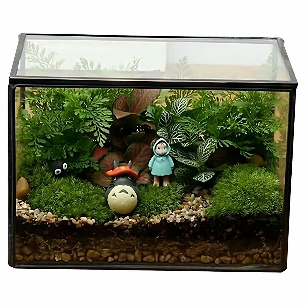 Miniature Rainforest Terrarium: Glass Greenhouse Vase for Succulents and Plants, European American Craft