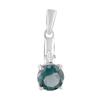 Silver Pendant with 1.583ct London Blue Topaz, Cubic Zirkonia (2103493)