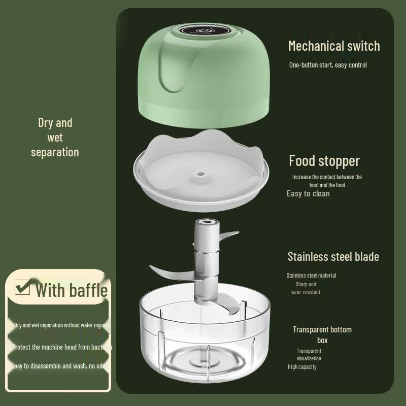 Wireless Electric Garlic Press & Food Chopper