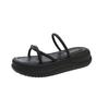 Summer Women's New Fashion Everything with Niche Design Seaside Beach Shoes French with Skirt Flip-flops Platform Flip-flops