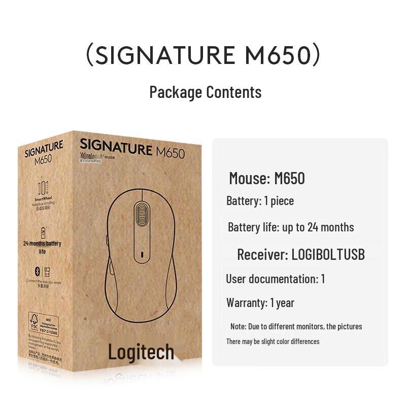 Logitech M650 Wireless Silent Dual-Mode Mouse