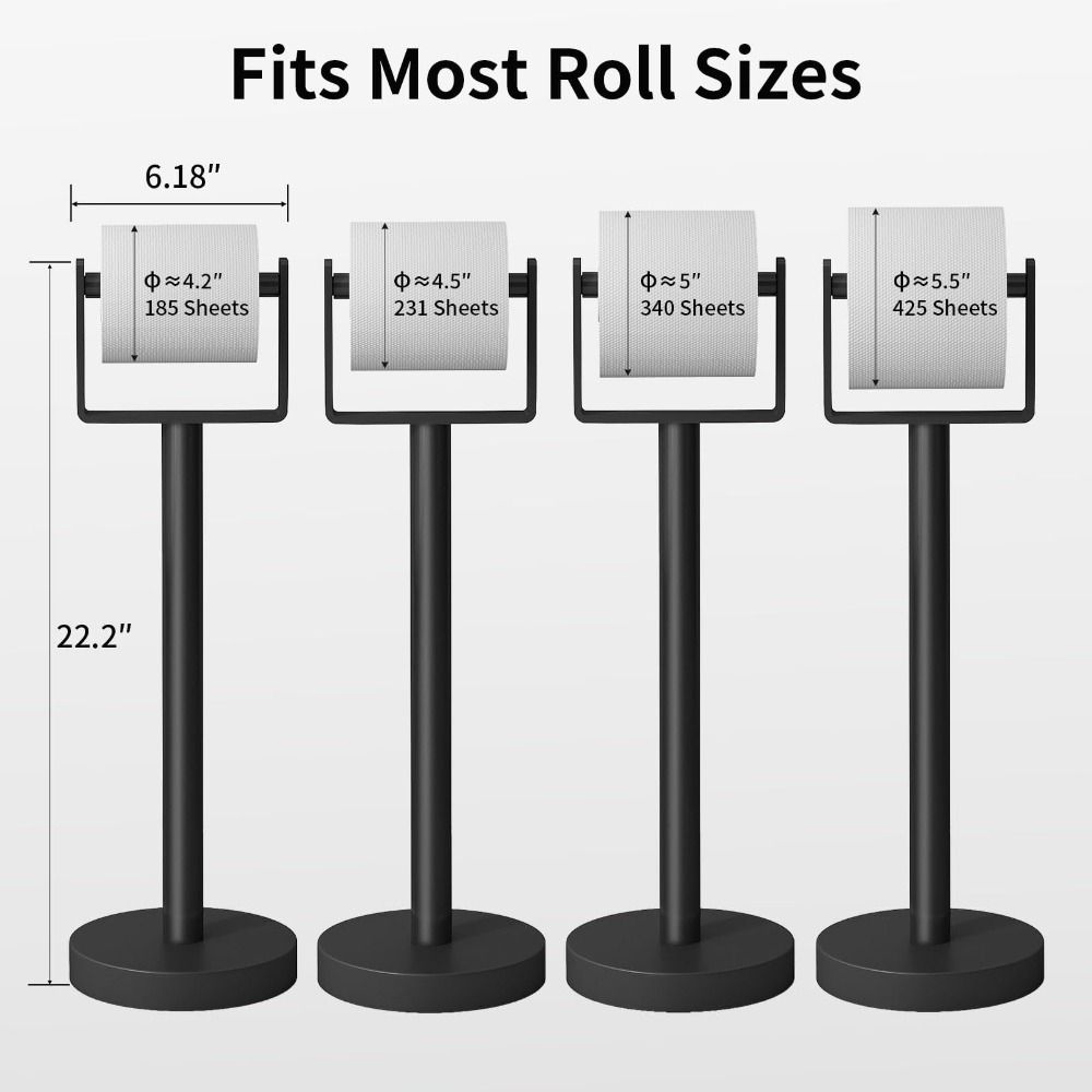 Heavy Base Bathroom Tissue Holder Stainless Steel Free Standing Tissue Dispenser Bathroom