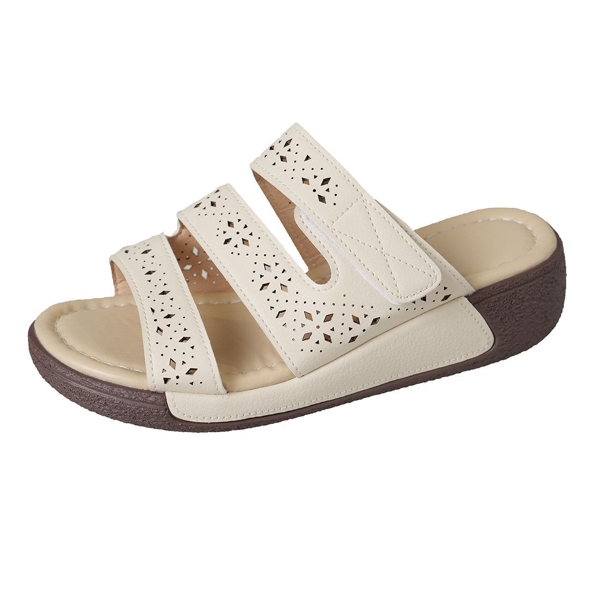 

Fashion Summer Fashion Women Slip on Platform Wedges Comfortable Non-slip Plus Size Shoes for Women 36-43 Slippers Women Sandals 36