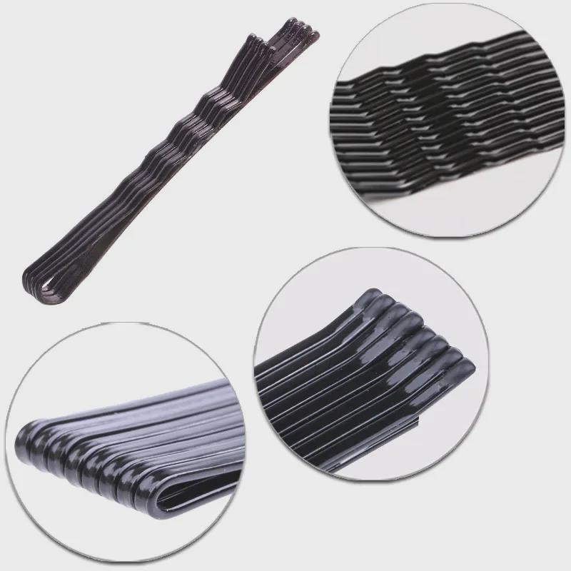 Korean 5.5cm Black Bridal Hairpins, Bangs Clips - 100 Pack