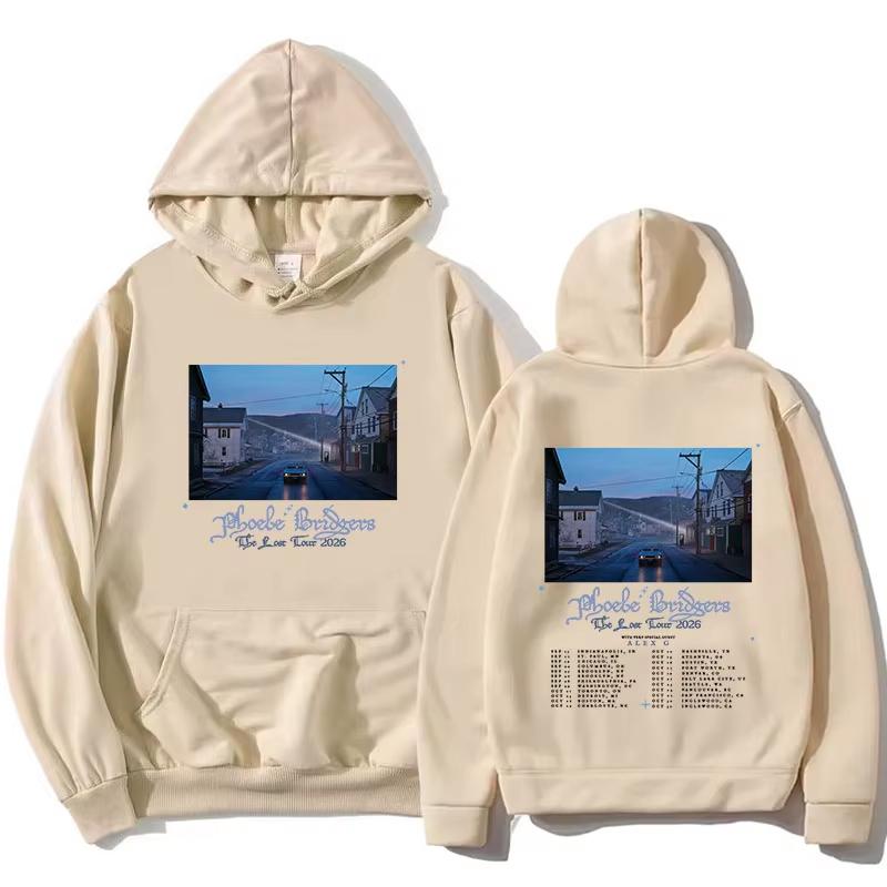 Phoebe Bridgers The Lost Tour 2026 Hoodies Fleece Long Sleeve Hooded Sweatshirt Casual Pocket Design Vintage Printed Sweatshirt