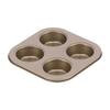 Non-Stick Coating Cupcake Baking Pan 4-Cavity Baking Mold Pan Durable Muffin Pan  Oven Baking
