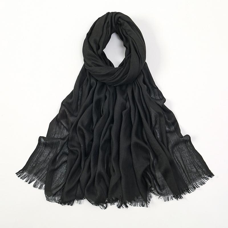 Large Size Cotton Feeling Scarf Women Plain Foulard Femme Luxury Hijab Long Bandana Evening Party Dress Shawls and Wraps