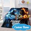 Custom Name Thunderous Warrior's Kombat Blanket bed sofa Blanket Flannel Blanket for Camping, Hiking, Picnic Essentials,gift for Fan family