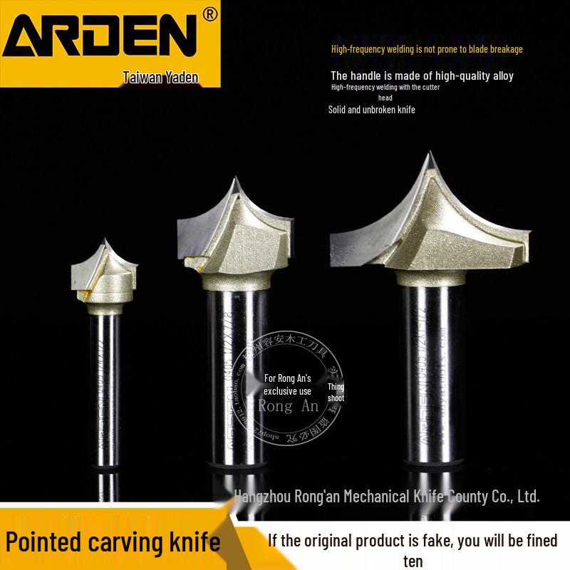 Yadeng Round Arc Pointed Engraving Knife Trimmer Head for Bakelite & Woodworking 0405