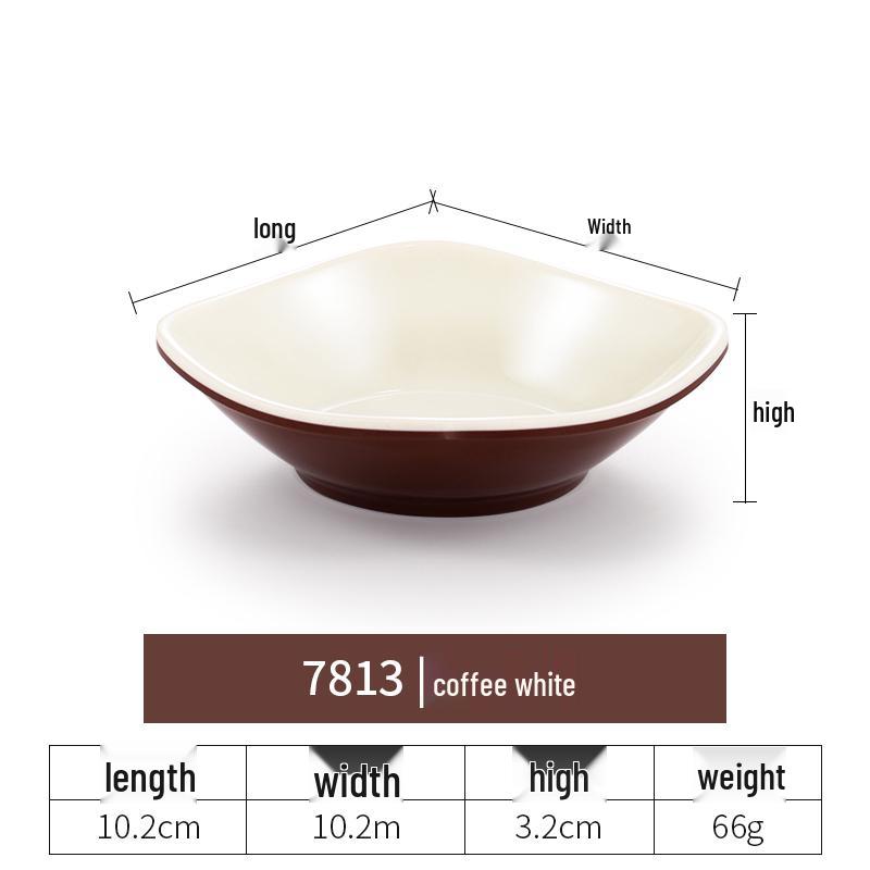 Imitation Porcelain Melamine Dipping and Snack Dish for Restaurants