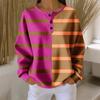 Women's Casual Shirts Long Sleeve Tops Button Up V Neck Loose Knit Fall Favorites For Women