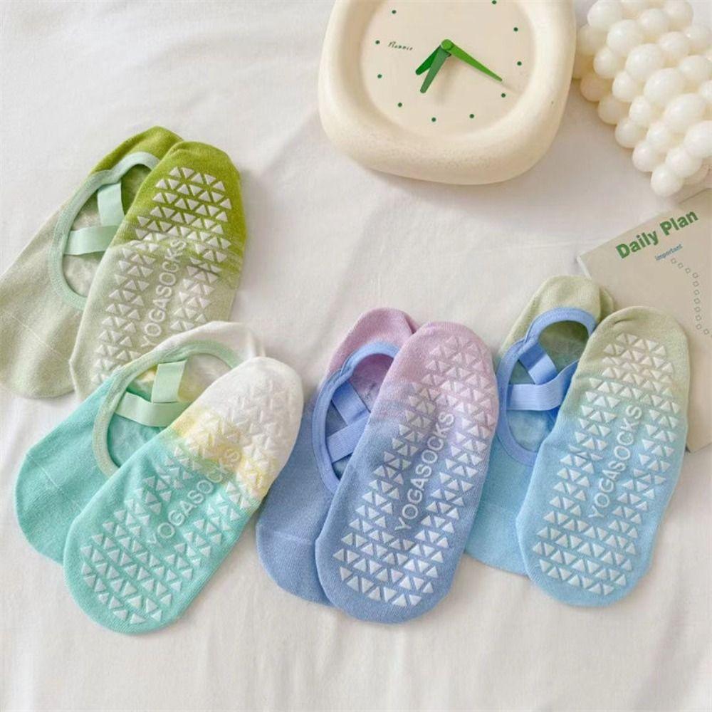 1 Pair Non-slip Yoga Socks Silicone Dance Sport Socks New Pilates Grip No-show Sock