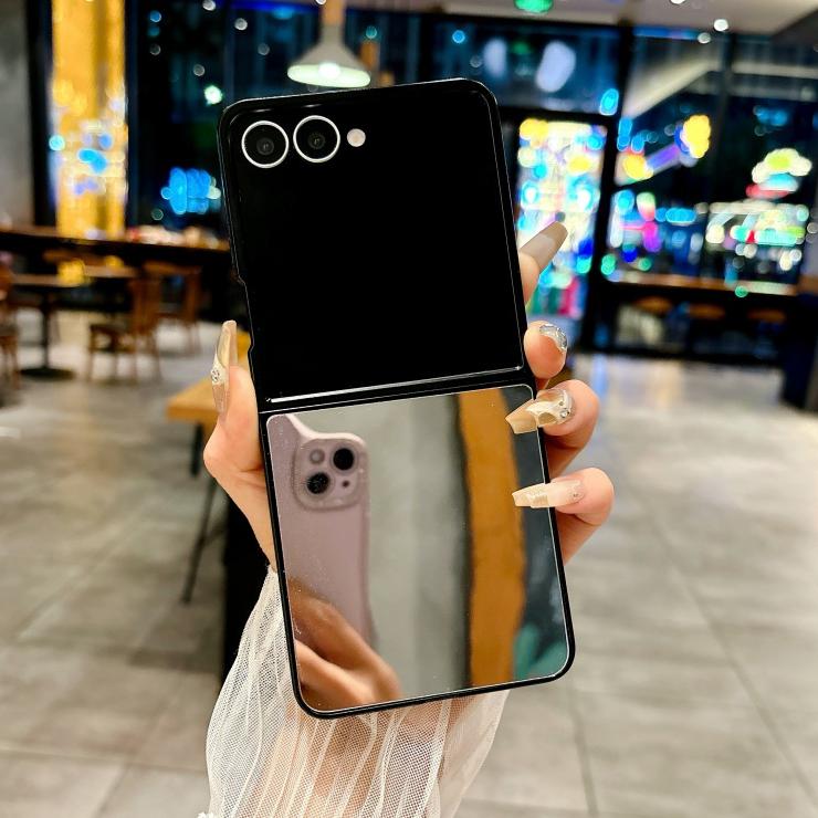 

Luxury Mirror Make Up Phone Case for Samsung Galaxy Z Flip 7 6 5 4 Flip7 zflip flip6 Ultra Slim Thin Shockproof Ins Korean Cover Galaxy Z Flip6