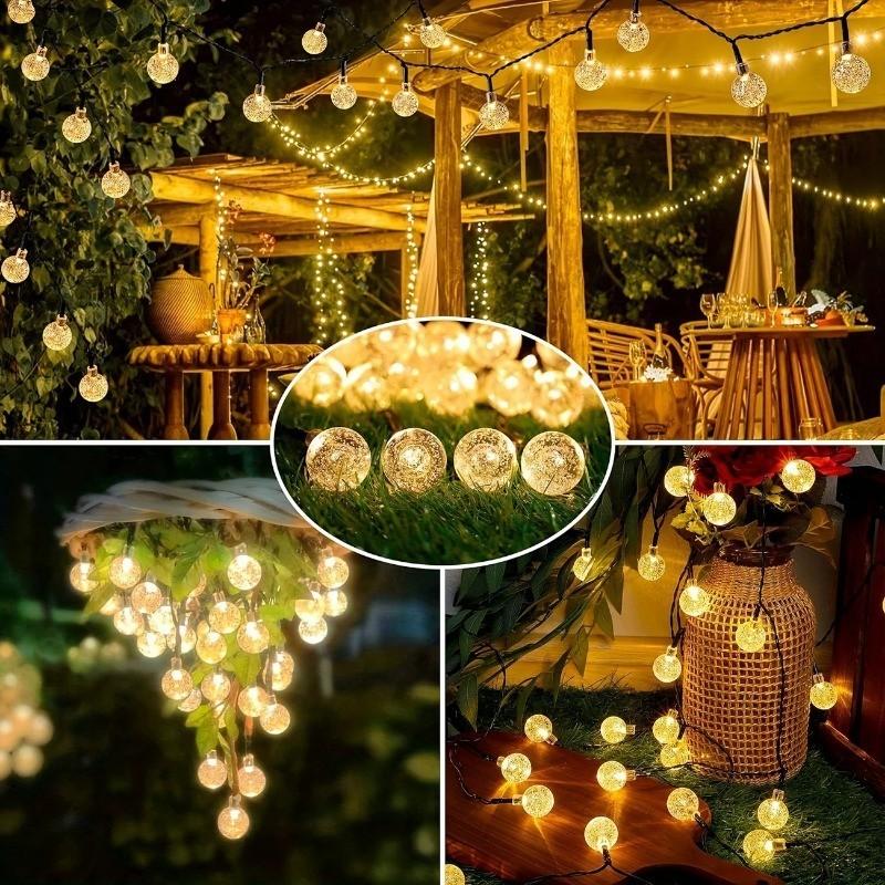 Christmas Light Solar Waterproof  Ball Garden Solar Lamp Power Led String Globe String Lights Holiday Home Decorations