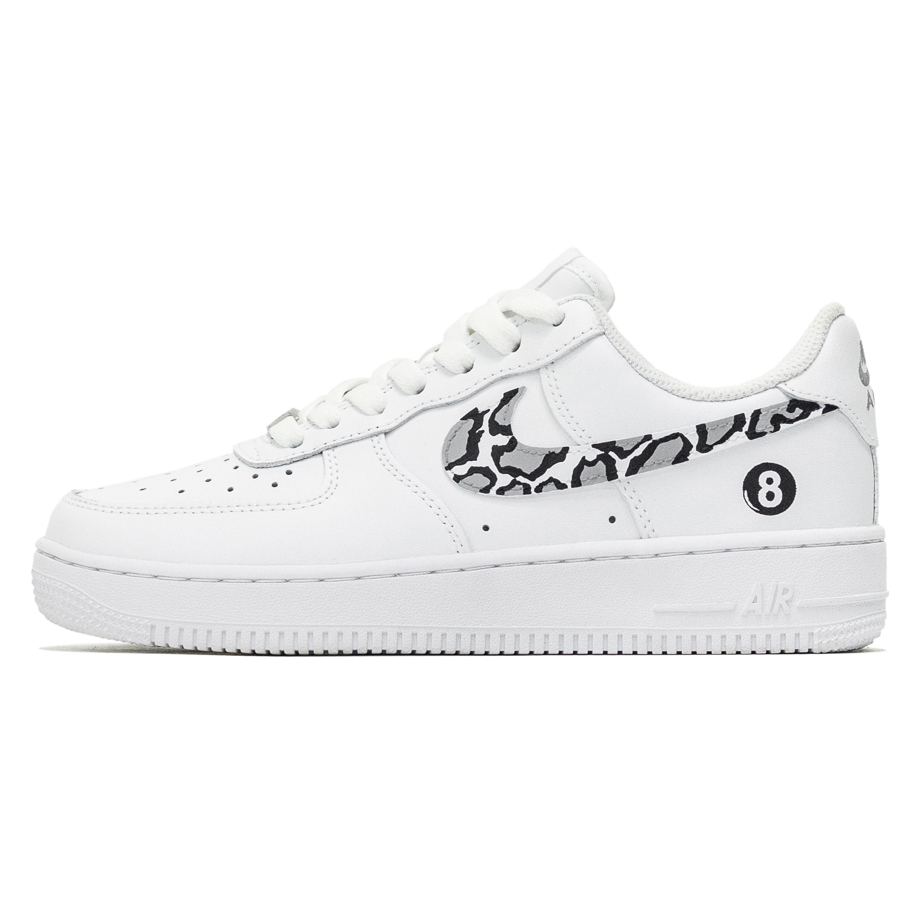 

Nike Air Force 1 Mystic Snake Black Eight Abrasion Resistant Low top Skateboard Shoes Unisex Black White CW2288-111(Team34-) 36.5