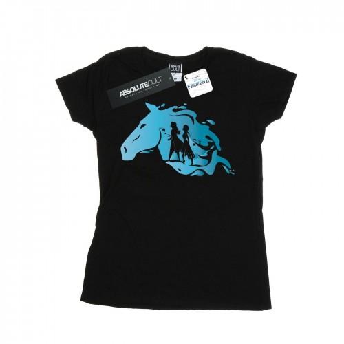 

Disney Womens/Ladies Frozen 2 Nokk Silhouette Cotton T-Shirt білий