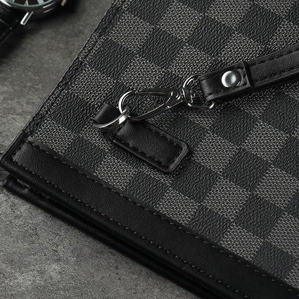 2025 Clutch de Negocios y Neceser para Hombre con Estampado de Cuadros